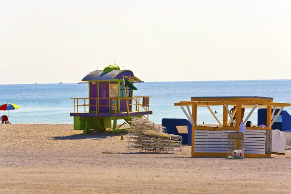 Південна пляж Майамі Lifeguard вежі — стокове фото