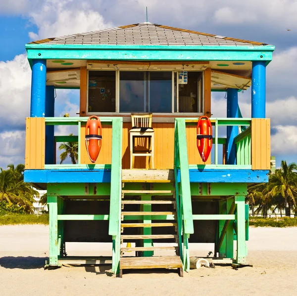 South Beach Miami Lifeguard Tower — Stock Photo, Image