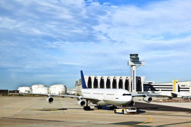 Pushback önlük - seyahat kavramı, uçak