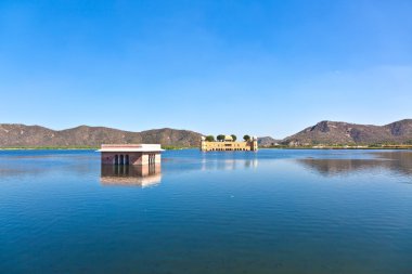 adam sagar Gölü su sarayda (jal mahal). Jaipur, rajasthan, ben