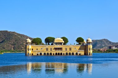 Water Palace (Jal Mahal) in Man Sagar Lake. Jaipur, Rajasthan, I clipart