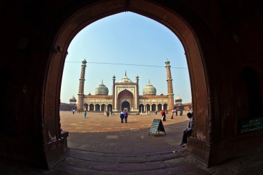 Jama Masjid Mosque, old Delhi, India. clipart