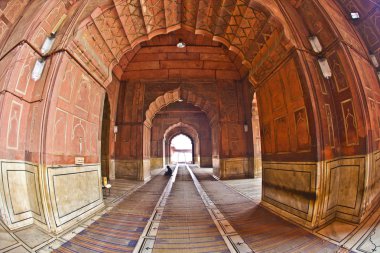 Jama Masjid Mosque, old Delhi, India. clipart