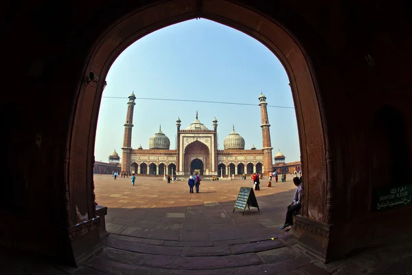 Moschea di Jama Masjid, vecchia Delhi, India. — Foto Stock