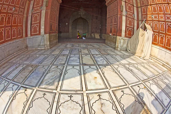 Jama Masjid Moskén, gamla Delhi, Indien. — Stockfoto