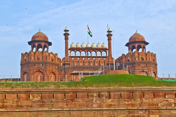 Индия, Дели, Красный Форт, он был построен Шахджаханом как Дель — стоковое фото