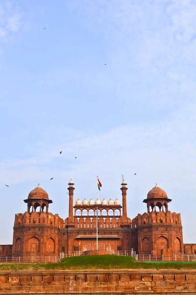 India, delhi, het rode fort, het werd gebouwd door shahjahan als de del — Stockfoto