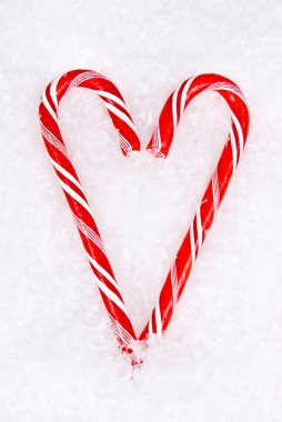 Candy Cane heart clipart