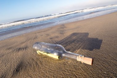 Message in a bottle clipart