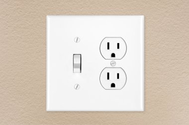 Light switch on wall clipart