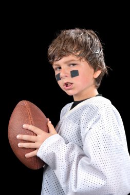 Child football player clipart