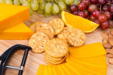 Cheese and snack tray clipart