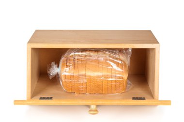 Bread box on white clipart