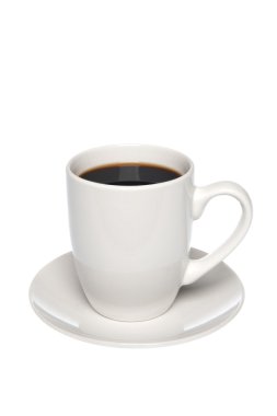 Cup of coffee on saucer clipart