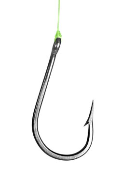 Fishing hook isolated on white clipart