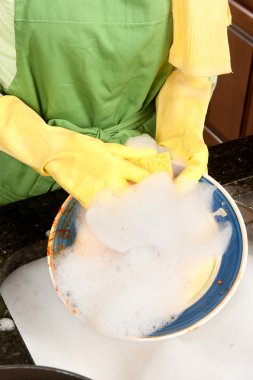 Washing dishes clipart