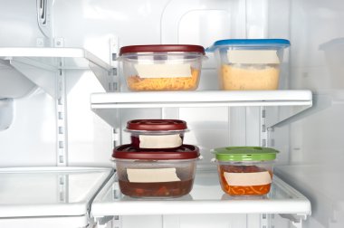 Leftovers in plastic containers clipart