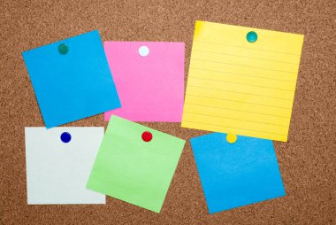 Colored sticky notes clipart