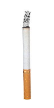 Burning cigarette on white clipart