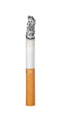 Burning cigarette isolated on white clipart