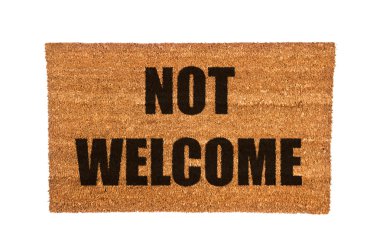 Doormat with Not Welcome Text clipart