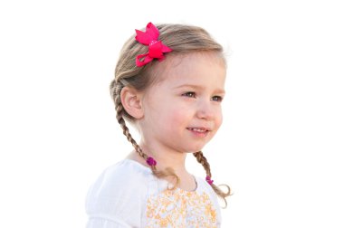 Little girl smiling clipart