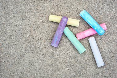 Sidewalk chalk clipart