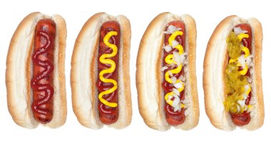 Collection of hotdogs clipart