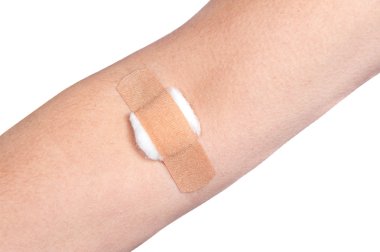 Bandage on wound clipart