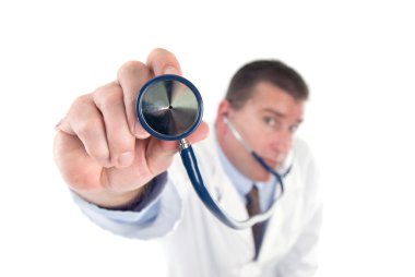 Doctor and Stethoscope clipart