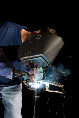 Welder and sparks clipart