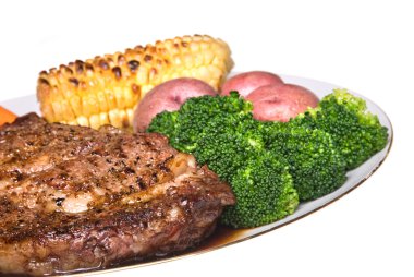Steak dinner clipart
