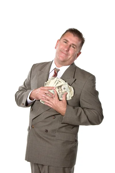 Executivo e seu dinheiro — Fotografia de Stock