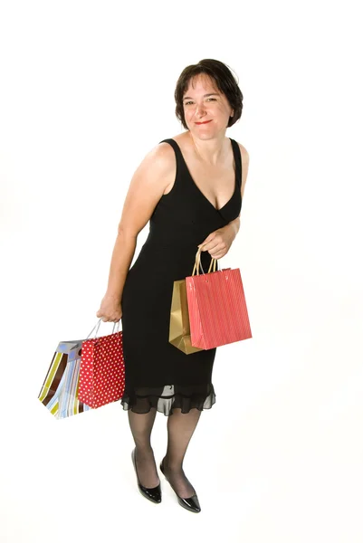 Alışveriş çılgınlığı kadın — Stok fotoğraf