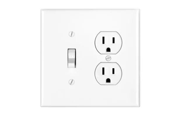Light switch on white — Stock Photo, Image