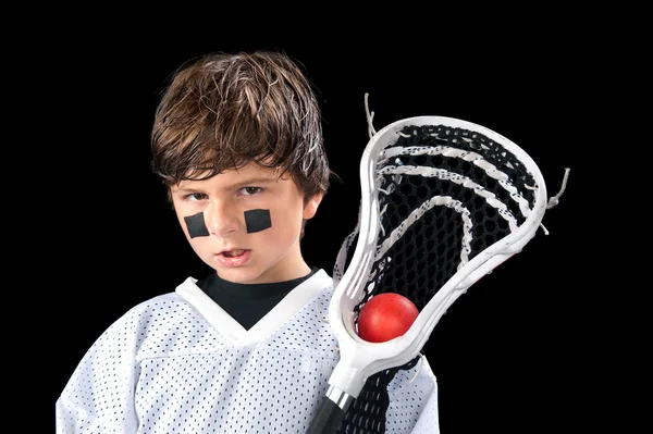 Çocuk lacrosse oyuncusu — Stok fotoğraf
