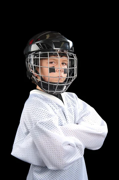 Детский хоккеист — стоковое фото