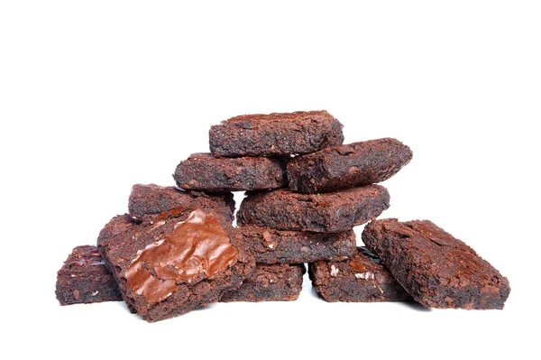 Brownies auf weißem Hintergrund — Stockfoto