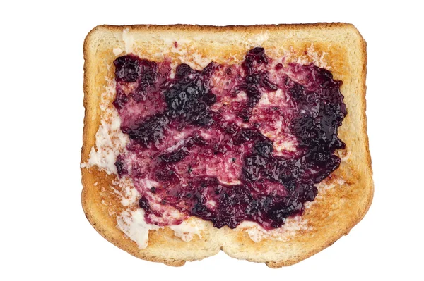 Toast met jam en boter — Stockfoto