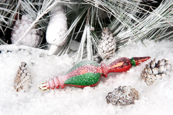 冷凍のクリスマス飾り — ストック写真