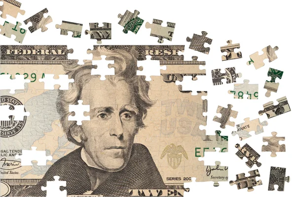 Financial puzzle — Stock Photo, Image