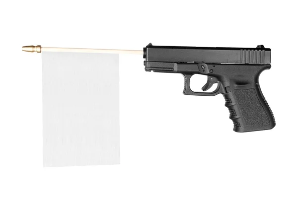 Флаг и огнестрельное оружие — стоковое фото