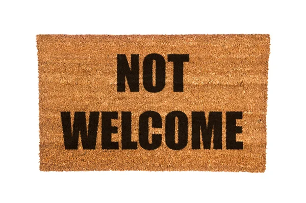 Doormat com texto não bem-vindo — Fotografia de Stock