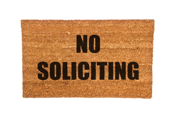 Doormat with no soliciting text — Stock Photo, Image
