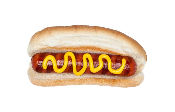 Hot-Dog z musztardą — Zdjęcie stockowe