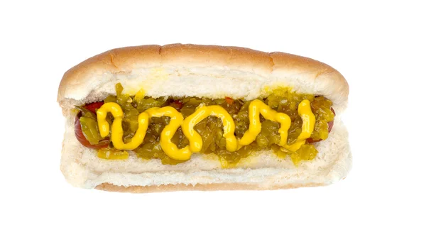 Hotdog con mostaza y sabor —  Fotos de Stock