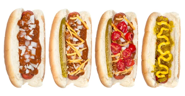 Kolekce hotdogs — Stock fotografie