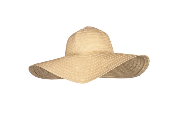 Pláž klobouku proti slunci seběhla — Stock fotografie