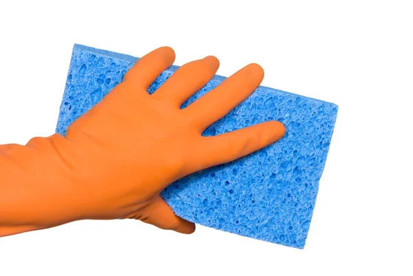 Washing glove and sponge — Stock Photo, Image