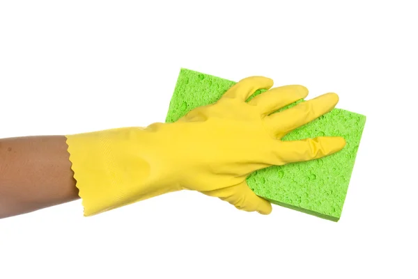 Sponge and glove — Stock Photo, Image
